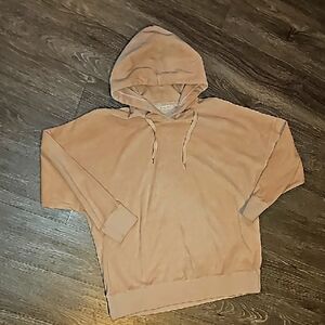 L.A. Hearts women's pink/peach velvet Hoodie sz medium. Some pilling